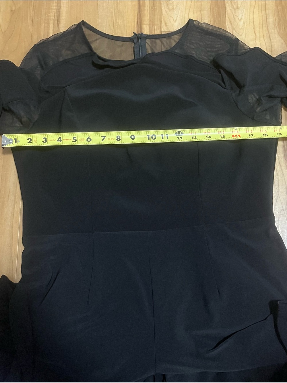 R&M Richards Black Illusion Ruffle Jumpsuit 14P - Picture 10 of 13